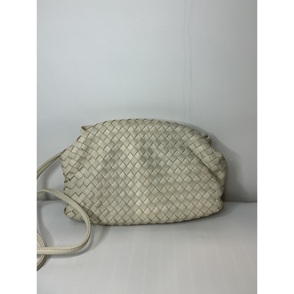 Italian Leather Handwoven Pouch Crossbody Clutch